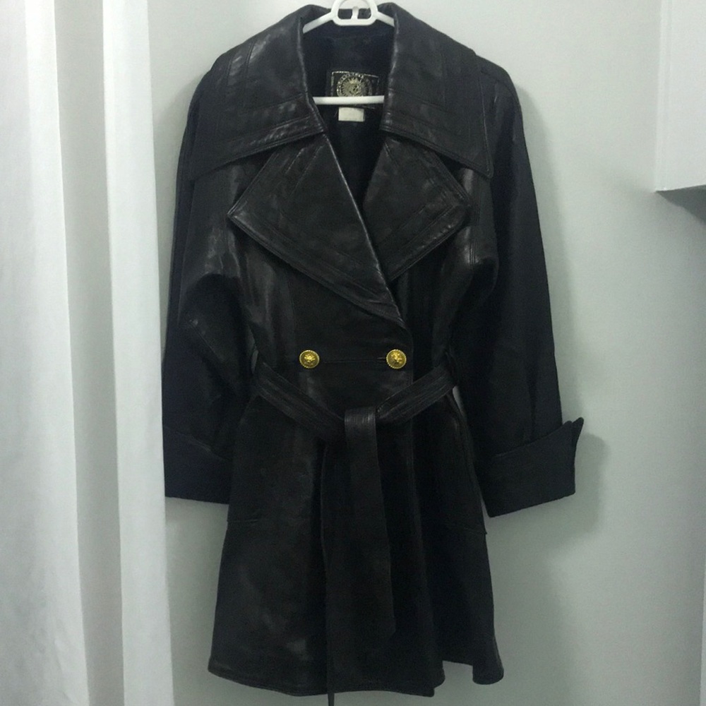 Pellessimo Paris genuine Vintage leather coat Sz 1